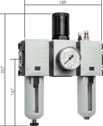 Exemplary representation: 3-part maintenance unit - Futura series 2