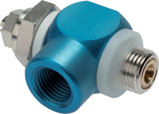 Exemplary representation: Throttle check valve with slotted screw and lock nut