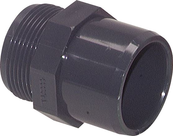 Exemplary representation: Connector with adhesive sleeve / nipple & male thread, PVC-U