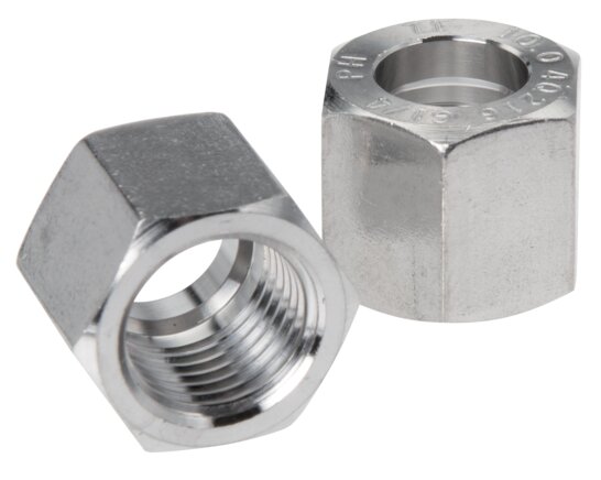 Exemplary representation: Union nut, stainless steel